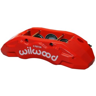Wilwood Caliper-TX6R- L/H - Red 1.75/1.62/1.62in Pistons 1.38in Disc