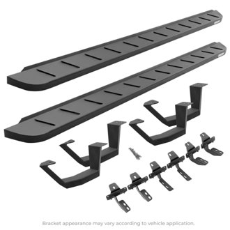 RB10 Running Boards with Mounting Brackets, 2 Pairs Drop Steps Kit