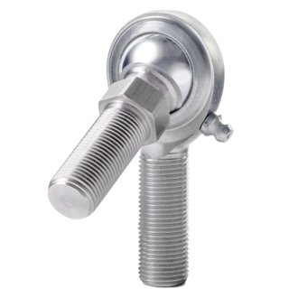 C Series 2-Pc Rod End - Male/Right Hand - .375in Bore x 3/8-24 w/Stud & Zerk - Carbon Steel