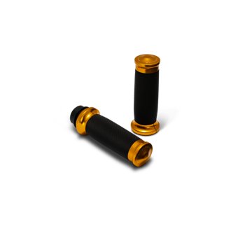 08-23 Touring, 16-24 Softail TBW Contour Handle Grip Set - Gold