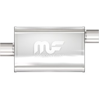 3 in/3 in Offset/Center; 4 in x 14 in x 9 in Body Muffler