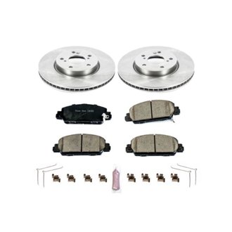 Oe Stock Replacement Low-Dust Ceramic Brake Pad And Rotor Kit