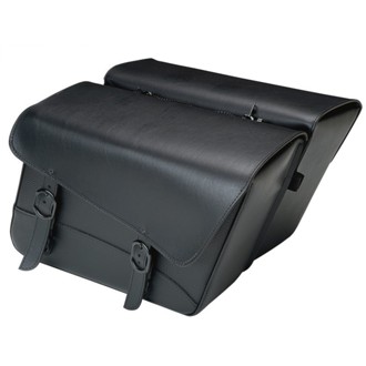 Universal Black Jack Large Slant Saddlebag Set (16 in L x 11 in H x 6.5 in W) - Black