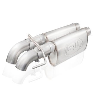 2010-14 Ford Raptor 3in Exhaust Chambered Mufflers Dump Exit