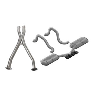 Corsa 97-04 Chevrolet Corvette (C5) 2.5in Sport Cat-Back Exhaust - 3.5in Black Tigershark Tips
