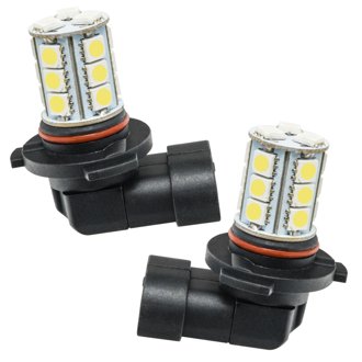 H10 / 9145 18 LED Bulbs, White, Pair