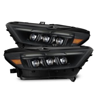 15-17 Ford Mustang NOVA LED Proj Headlights Alpha Black w/Activ Light/Seq Signal/Switch DRL