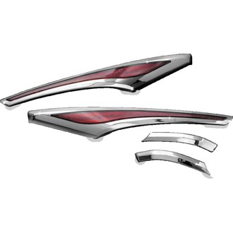 L.E.D. Saddlebag Accent Swoops 12-17 GL1800 Chrome