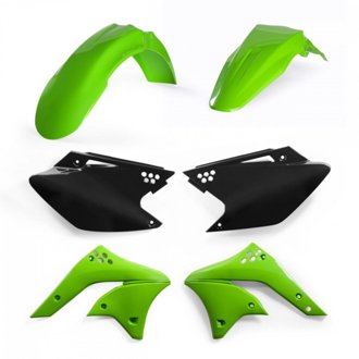 06-08 Kawasaki KX250F Plastic Kit - Green/Black Original 08