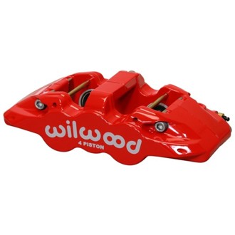 Wilwood Caliper-Aero4 - Red 1.12/1.12in Pistons 0.81in Disc