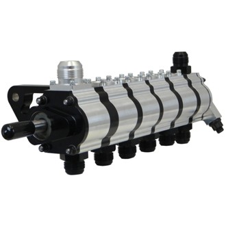 6 Stage Dry Sump Oil Pump w/Fuel Pump Drive - Tri-Lobe - Left Side - 1.200 Pressure