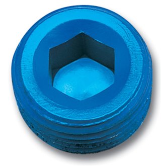 Performance 1/8in Allen Socket Pipe Plug (Blue