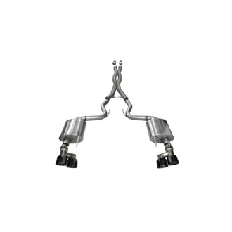 Corsa 2015-2017 Ford Mustang GT 5.0 3in Cat Back Exhaust Black Quad Tips (Sport)
