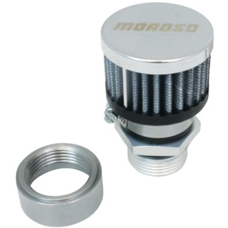 Weld-On Valve Cover Breather Kit - Steel Valve Covers - Chrome Finish