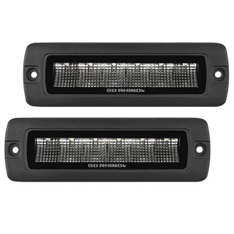 Blackout Series - SIXLINE 6-LED Flood Lights with Flush Mount, Pair