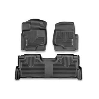 21-23 Ford F-150 CC SC X-Act Contour Front & Second Row Seat Floor Liners - Black