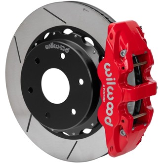 Wilwood kit rear DISC/DRUM AERO4 big ford new style 2.50 offset 14.00 rotor GT 6 lug red