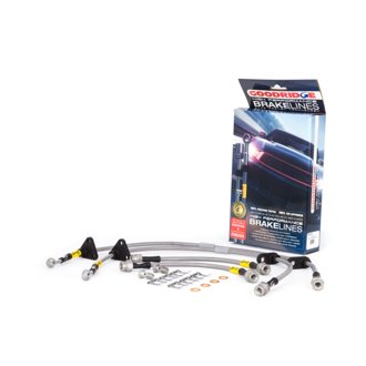 89-91 Honda Civic/CRX (w/Rear Drum) Stainless Steel Brake Line Kit