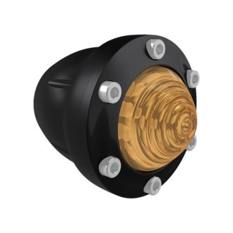 Universal Reaper Amber Front Led Turn Signal Set 5/16 Bolt - Black