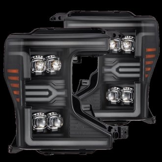 20-22 Ford F-250/350/450 SD NOVA-Series LED Proj Headlights Bk w/Actv Light SeqSig & SBDRL