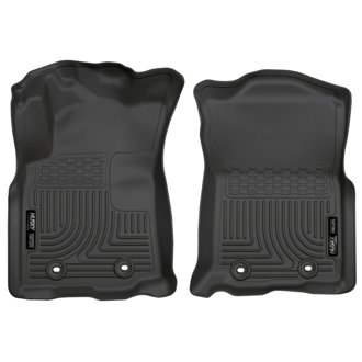 2018 Toyota Tacoma Double Cab WeatherBeater Black Front Floor Liners