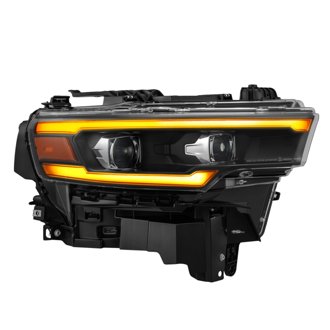 25-26 Dodge Ram 1500 Luxx LED Proj Headlights -Black w/Activ Lit/ Seq Signal/Switchbk DRL