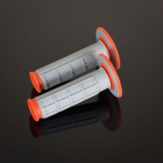 MX Dual Compound Grips 1/2 Waffle - Grey/ Orange