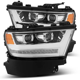 19-20 Ram 1500HD PRO-Series Proj Headlight Plnk Styl Chrm w/Activ Light/Seq Signal/Plnk DRL