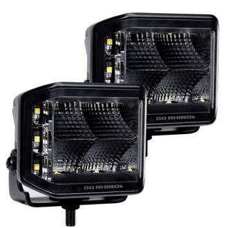 Blackout Series - SIDELINE 4x3 LED Cube Flood Lights, Pair