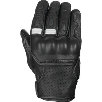 Twist Of Fate Leather Gloves Black/White - Small