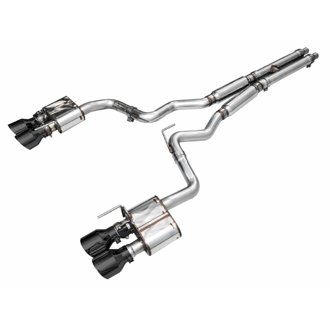 AWE SwitchPath™ Exhaust for S650 Mustang Dark Horse - Quad Diamond Black Tips