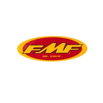 FMF 5" OVAL STICKER (YEL/RED) (100 PACK)