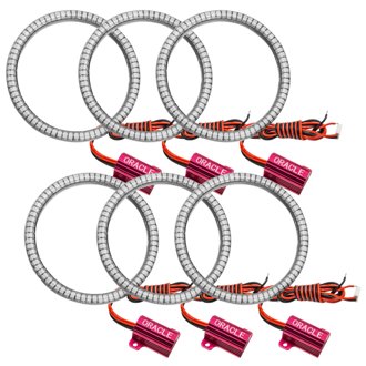 LED Waterproof Tail Light Halo Kit, 6 Rings, Red