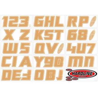 Boat Lettering Registration Installation Kit 3 in. - 900 Brown