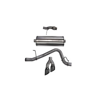 Corsa 2015-2020 Chevy Tahoe/GMC Yukon Cat-Back Exhaust Sport 3in Single Side Twin Black 4in Tips