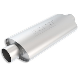 XR-1 Racing Sportsman 4in Inlet/Outlet Center/Center Oval Muffler-4.5in Diameter x 12in Length