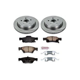 Oe Stock Replacement Low-Dust Ceramic Brake Pad And Rotor Kit