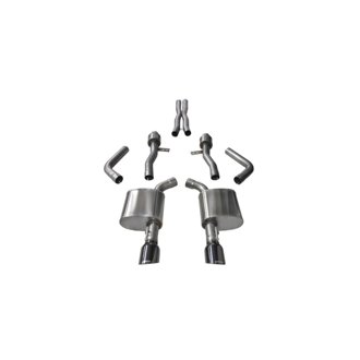 Corsa 2015-2023 Dodge Charger SRT / Scat Pack / R/T 6.4L Black Sport Cat-Back Exhaust