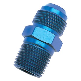 Performance -3 AN to 1/8in NPT Straight Flare to Pipe (Blue