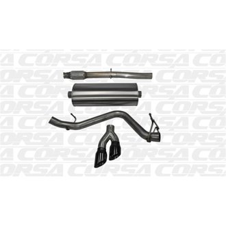 Corsa 14-19 GMC Sierra/Chevy Silv 1500 Crew Cab/Short Bed 5.3L V8 Black Sport Single Side CB Exhaust