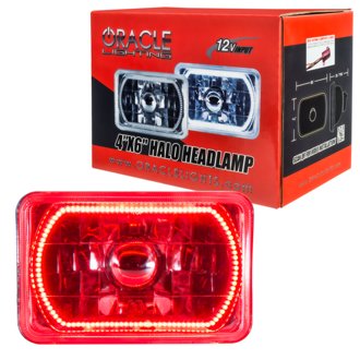 Pre-Installed Lights 4x6 IN. Sealed Beam - Red Halo