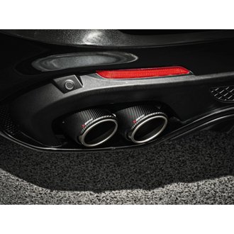 2017+ Alfa Romeo Stelvio Quadrifoglio Slip-On Line (Titanium) w/Titanium/Carbon Fiber Tips