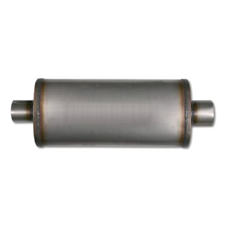 Diamond Eye Muffler 3-1/2in SGL IN/SGL OUT 22in BODY 28in OVERALL OVAL