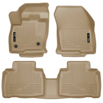 2015 Ford Edge WeatherBeater Front & 2nd Row Combo Tan Floor Liners