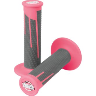Full Diamond Clamp-On Grips - Neon Pink/Dark Gray