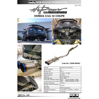 Hi-Power Muffler for Civic SI Coupe (FC3