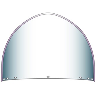 Heritage Peaked Top Replacement Beaded Windshield 7 Bolt-Clear