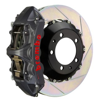 95-98 993 C2/C4/C4S/Turbo Fr GTS BBK 6 Piston Cast 355x32 2pc Rotor Slotted Type1-Black HA