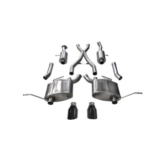 Corsa 2011-2021 Jeep Grand Cherokee Black 2.5in Dual Rear Exit Cat-Back Exhaust