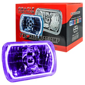 Pre-Installed Lights 7x6 in. Sealed Beam, UV/Purple